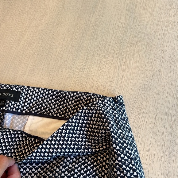 Talbots Women’s Navy Blue White Sailboat‎ Nautical Heritage Pants Size 14 - Picture 10 of 14